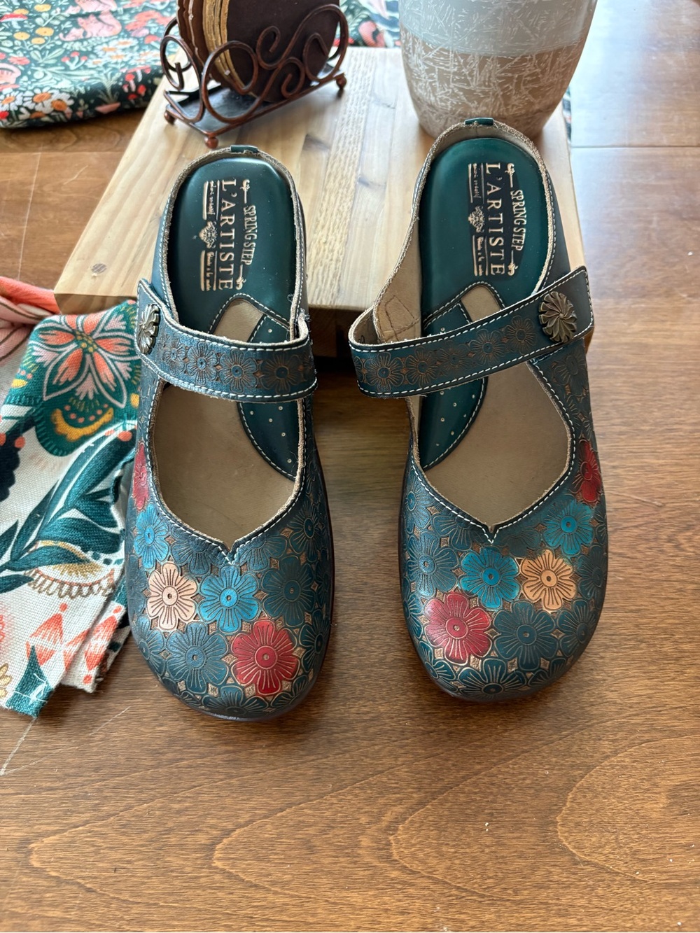 Spring Step L'Artiste Floral Embellished Mary Jane